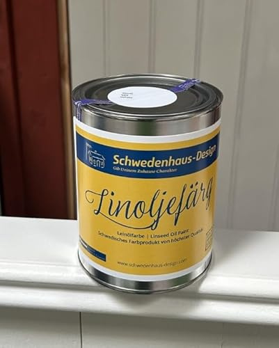 PrintGreen! Leinölfarbe - Innen-& Außenfarbe - Beton Grau - natürlicher Holzschutz - Made in Schweden - für Holz, Putz, Gips, Stein, Metall uvm. (0,25 Liters)