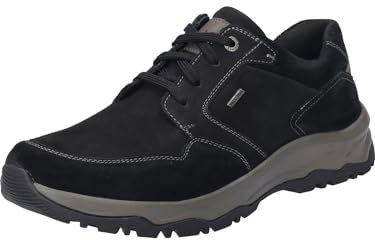 Josef Seibel Herren Bequemschuhe Leroy 58,Weite H (Weit),Wechselfußbett,wasserdicht,Komfortschuhe,Halbschuhe,tex,schwarz-Multi,46 EU