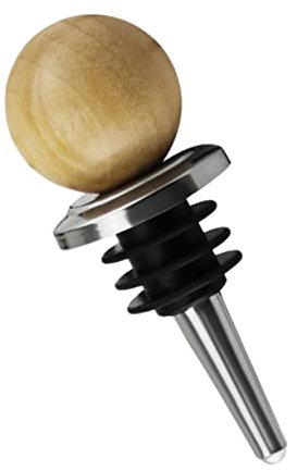 DEARMAMY 3 Stück Weinstopper Edelstahl Silikon Holz Flaschenverschlüsse für Rotwein Bier Essigflaschen Kreative Vakuumverschlüsse