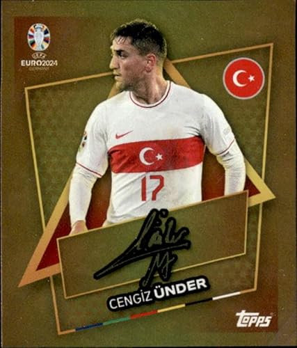 Topps EM 2024 Germany Einzelsticker Star Spieler Signature (TUR SP - Cengiz Ünder - Star Player - Gold Signiture)