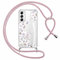 Yoedge Handyband Handyhülle für Samsung Galaxy A52 5G 6,5 Hülle mit Band, Durchsichtig Aesthetic Muster Blumen Case mit Kordel zum Umhängen, Weiche Silikon TPU + PC Stoßfest Cover für Samsung A52, 05