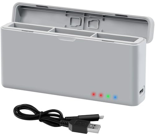 Battery Charger for DJI Osmo Action 3 4 Camera, Charge Three Batteries,Raqid Charging Hub Accessories
