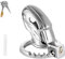 Verstellbarer Keuschheitskäfig Herren mit Anti-Seize-Schlauch Atmungsaktiver Chastity Cage Männer Metall mit Urinal-Loch SM Extrem Bondage Sex Spielzeug für Paare (Silver)