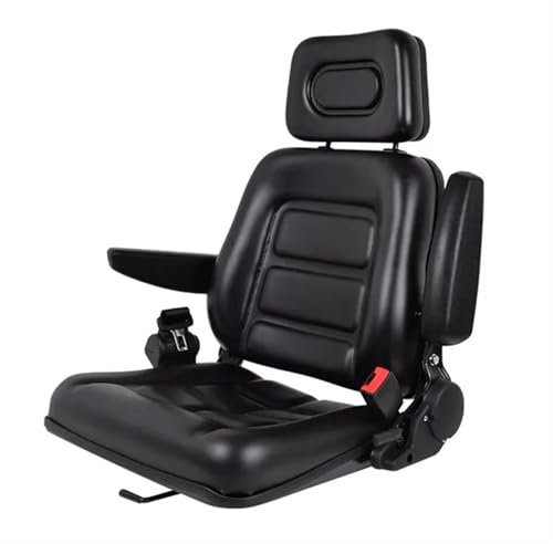 YDYAENIO Siege Tracteur Tondeuse Siège de véhicule avec Appui-tête et Ceinture de sécurité for Chariot élévateur, Tracteur, chargeuse sur pneus, excavatrice(Size 2)