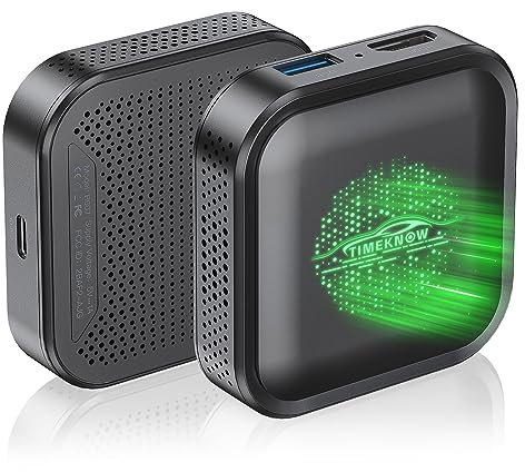 TIMEKNOW Carplay Android Auto Wireless Adapter Kabellose Carplay Box 3-in-1 Apple CarPlay&Android Auto&Android 11 mit Netflix YouTube CarPlay Drahtlose AI Box Nur für Autos mit Verkabeltem CarPlay