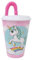 damaloo Gobelet licorne pour enfant avec couvercle et paille, réutilisable, 0,4 l, gobelet avec paille pour enfants, sans BPA, pour enfant fille