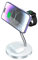 REFLEX CAMERA 4 in 1 Wireless Magnetic Charger Station for iPhone/iWatch/Airpods Bedside/Desktop 3 in 1 stand + LED Lamp, Fast 15W Charging, Works with iPhone 16 pro, 16, 15 14, 13,12,11- White
