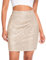 Aupuls Pailletten Rock Damen Goldener Rock Damen Metallic Rock Damen Röcke Neujahrs Rock Glitzer Minirock Damen Sexy Glitzer Fasching Festlich Gelber Rock Body Rock Glitzer AUPR001ChampagneL