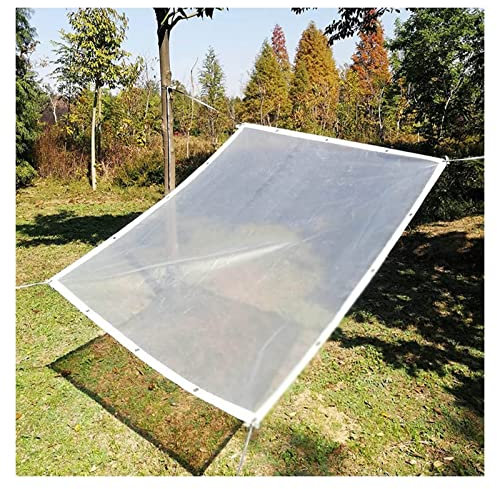Strapazierfähige PE-Abdeckplane, Hühnerstall, wetterfest, für den Außenbereich, Kunststoffvorhang für Balkon, Fenster, Pavillon, Gartenarbeit, UV-beständig, mit verstärkten Ösen, 3 x 7 m