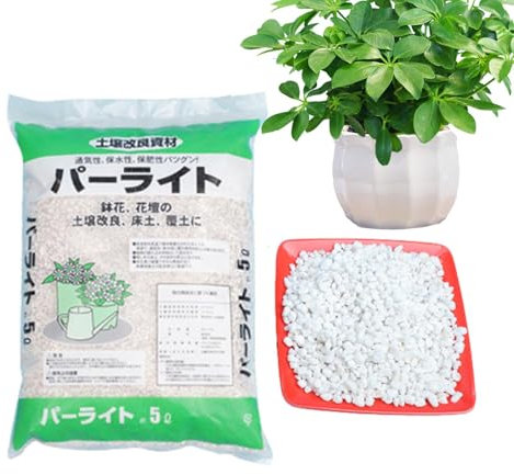 Indoor Plant Perlite, Perlite Bulk, Gardening Lightweight & Porous, Excellent Drainage Root, Coarse Soil Aeration For Starting, Hydroponics & Container, (White/5l), 1 Bag