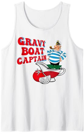 Gravy Boat Captain Funny Thanksgiving Costume Gift Tank Top