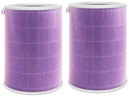 HJKBCLEH Air Filter Cartridge Filter Elements，Compatible For Xiaomi，Compatible For Mi，Air Purifier 1/2/Pro/2S 2PC(Not Include Activated Carbon Filter)