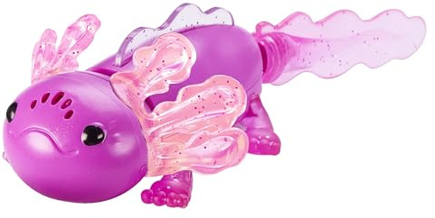 Fingerlings Interactive Baby Axolotl, Ziggy (Magenta), Swims & Lights Up
