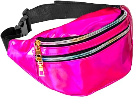 W WIDMANN MILANO Party Fashion - Holografische Gürteltasche | Bauchtasche, irisierendes Design für Festivals, Karneval und auffällige Party-Looks