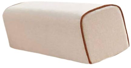 KiBcsLic Armlehnenkissen für Die Couch, Armlehnenkissen Aus Leinen, Ergonomischer, Waschbarer Bezug, Ellenbogenstütze, Schaumstoff mit Hoher Dichte für Sitzses, Beige
