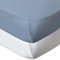 BabyCalin - 2er Set Spannbettlaken Weiß/Himmelblau, 70x140 cm (2er Pack)