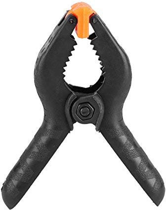 Fdit 10 stücke 4 inch Eine Art Frühling Clamp Set Multifunktionale Kunststoff Frühling Schellen Mini Bar Schellen Clip Set für Fotostudio Kulissen Hintergründe Holz DIY Projekte