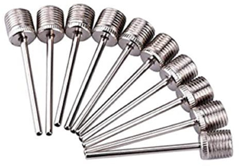 tta X 10 Ball Pump Needles For Sports/Football/Soccer/Rugby/Basketball/Volleyball/American Football/Netball – Universal Inflating Valve Air Adaptor For Hand And Foot Pump Inflation (10 NEEDLES)