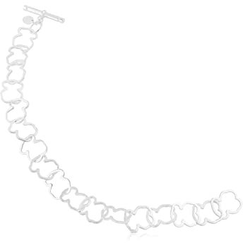 TOUS Armband aus Sterlingsilber für Damen mit Karussell-Bären-Muster 1,25 cm, 19 cm lang, klassisch und elegant, Karussell-Kollektion