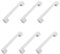 6 Un. TIRADOR Asa Mueble resina ABS blanco mate Puerta Armario COCINA - Distancia tornillos 160MM