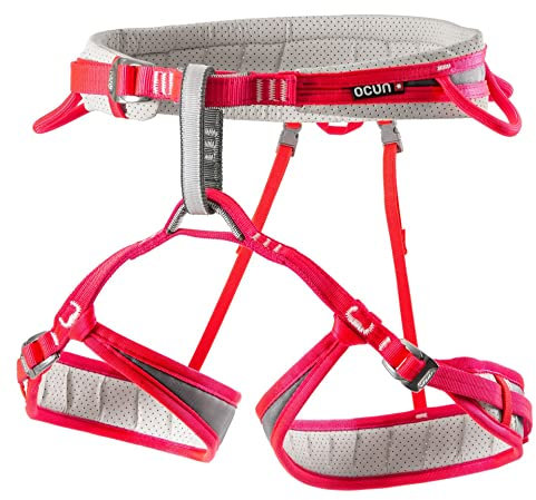 Ocun W Neon 3 Lady Pink - Leichter und bequemer Damen Klettergürtel mit 3 Schnallen, Größe L, Rosa