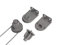Luanxu 38 mm Rollo Zubehör Ersatzteile, mit Rollowelle, Metall Halterung, Rollokette, Befestigung Reparatur Fenster Rollo, Rollohalterungen (Grau)