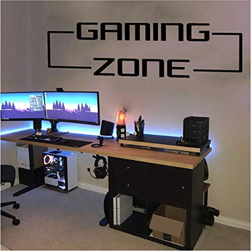 Gaming Zone Gamer Wandaufkleber Spielzimmer Kinderzimmer Videospiel Zitat Wandtattoo Schlafzimmer Vinyl Home Decor 85Cmwidex22Cmhigh