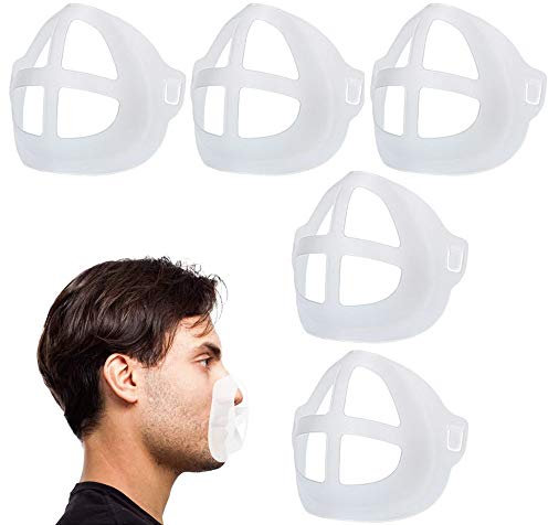 YONII 3D-Halterung Für Bequemes Tragen Der Maske, Innenstützrahmen, Nasen-Masken-Pad, Lippenstift-Schutz-Ständer Halten Mund Erstellen 5 Stück