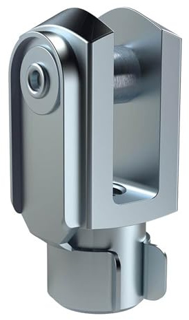 RIEGLER GAKAP2M8 AP2 ISO 8140 Gabelkopf für Zylinder, 8mm Bohrung, M8 x 1.25 Kolbenstangengewinde