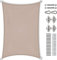 GUOGAI Sun Shade Sails 2.5x5.5m Sunshade UV Block Outdoor Shade Canopy With metal accessories for Patio Gaden Yard Pergola, Light Brown