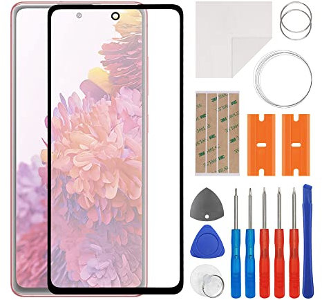 swark Kit de réparation d'écran en verre frontal compatible avec Samsung Galaxy S20 FE SM-G780 & S20 FE 5G SM-G781 avec kit d'outils