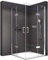 BERNSTEIN® Eckdusche 90 x 100 cm Dusche mit Drehtür an zwei Festfelder NT407 – Duschabtrennung mit Eckeinstieg 8mm ESG Nano Klarglas