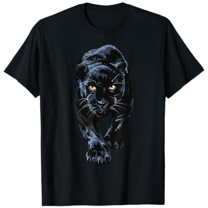 Black Panther Walking für Verliebte Tier Leopard und Jaguar T-Shirt