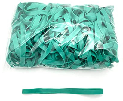 Progom - Gummibänder ohne Latex (TPR) – 200 (Ø127) mm x 10 mm – Farbe: Grün – Beutel mit 1 kg