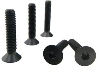 RISON-Titanium Lot de 5 Boulons en Titane M5x0.8x25mm, Vis à Tête Fraisée avec Six Pans Creux, Vis à Tête Plate Allen, Vis en Titane Hexagonale pour Moto Vélo VTT