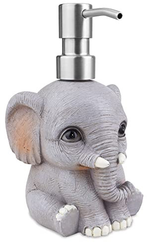 Kunstharz Seifenspender Elefant mit Pumpe für Bad oder Küchenspüle