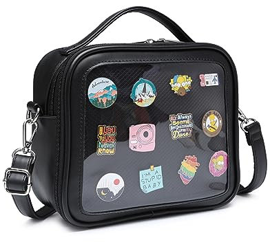 RAINBOW SMILE Ita Bag Crossbody Bag Messenger Schultertaschen für Anime Display, 23-Laser, Schwarz