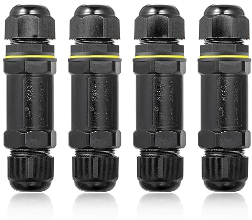 5 Polig Kabelverbinder Verbindungsmuffe Wasserdicht IP68 24A 450V Verbindungsbox Erdkabel Muffe Kabelverbindung 5 Polig Kabelsteckverbinder für Erdkabel Ø4-14mm,4 Stück