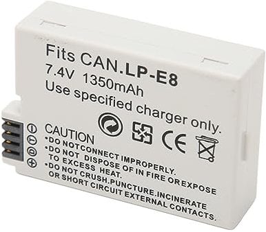 LP E8 Battery for 600D 700D 550D 650D X7i X6 X6i X5 X4 T2i T3i T5i DSLR Cameras, Digital Camera Replacement Battery, 1350mAh 7.4V, Ultra Thin