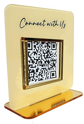 Cartello QR Code personalizzato multi business QR Display Sign Scan to Pay Face-book Web Social Media Sign QR Code Placca I colori includono azzurro, oro, rosa, lavanda (un codice QR)