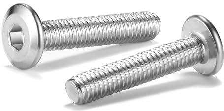 M10 x 35mm 10Pcs Flat Head Hex Socket Cap Screws Bolts, 304 Stainless Steel 18-8, Full Thread by SG TZH (with Hex Spanner)