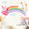 WandSticker4U®- Wandtattoo FEE REGENBOGEN rosa/pink groß (120x80 cm) I Wandsticker Mädchen Regenbogen Fee Prinzessin Wolken Sterne Rainbow bunt I Wandaufkleber Kinderzimmer Deko Mädchen XXL