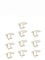 Halal Finger Nail Rings Set of 10 - Reusable and Adjustable - Gold