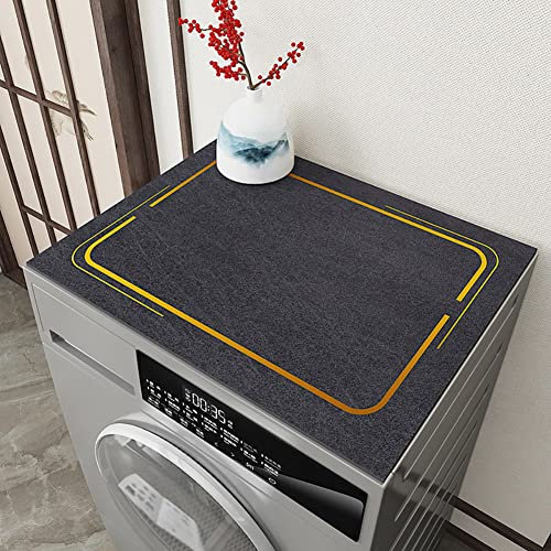 QHanky Antidérapant Housse de Réfrigérateur 65 * 90cm Housse de Protection pour Réfrigérateur Couvercle Anti-poussière Polyvalent Housse de Machine à Laver pour Réfrigérateur Lave-Linge (Marine)