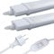 LUXULA 2er Set LED Unterbauleuchte 90cm mit Schalter - 120cm Kabel - 22W 2000lm - 4000K Neutralweiß - 230V Schukostecker - IP65 Feuchtraumleuchte Schrankbeleuchtung Küche Werkstatt