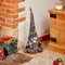 Marco Paul Christmas Dekofigur mit Rebellen-Motiv, 55 cm, glitzernd, flauschig, weich, für den Innenbereich, nordische Weihnachtsdekoration, Winterfigur, Heimdekorationen
