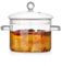 Clear Glass Cooking Pot with Lid - Stew & Soup Pot, Large Serving Bowl, 1.9L