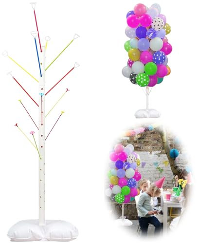 Luftballon Ständer Kit, 1.8 Meter Verstellbarer Ballonbaum Ballonständer, Ballonhalter mit Basen, Ballonbogen Ständer eignet sich für Geburtstag, Party Supplies, Eröffnungen, Hochzeit, Halloween Deko