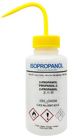haituoyizhan 1 x Labor-Isopropanol-Ellenbogen-Kunststoff-Quetschflasche, Laborspülflasche, sichere Reinigung (500 ml)