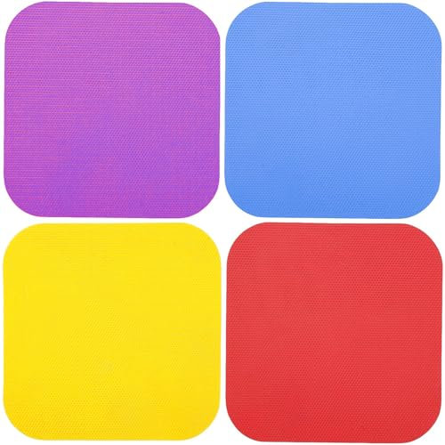 4 Pcs Rubber Jar Gripper Pads, 4 Colors Bottle Lid Tops Openers, Jar Opener for Weak Hands, Multi-Purpose Bottle Lid Tops Openers for Most Bottles